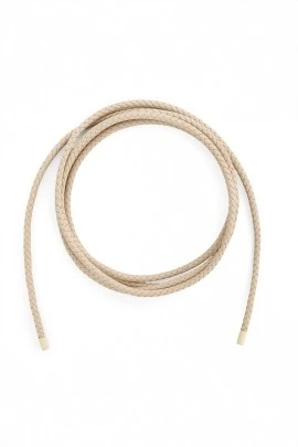 Ekru Örgülü Kordon Suni Deri Kemer - KUAD