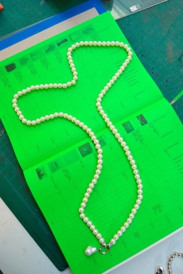 Faux Pearl Crossbody Necklace - KUAD (1)