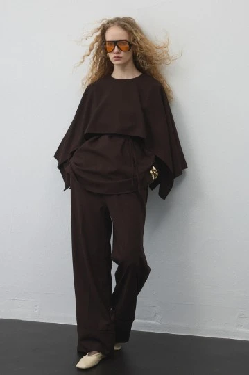 Dark-Brown-Cape-Tunic - KUAD
