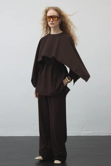 Dark-Brown-Cape-Tunic - KUAD (1)