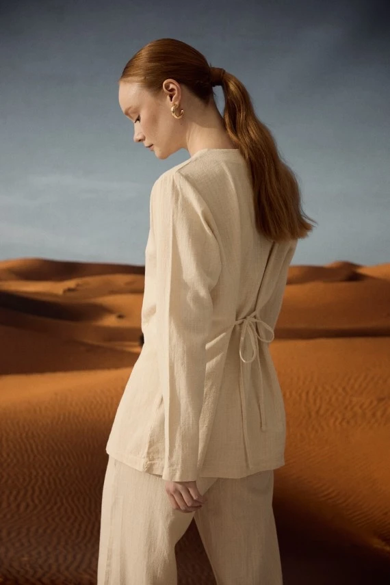 Natural Shirt with Adjustable Waist - 8