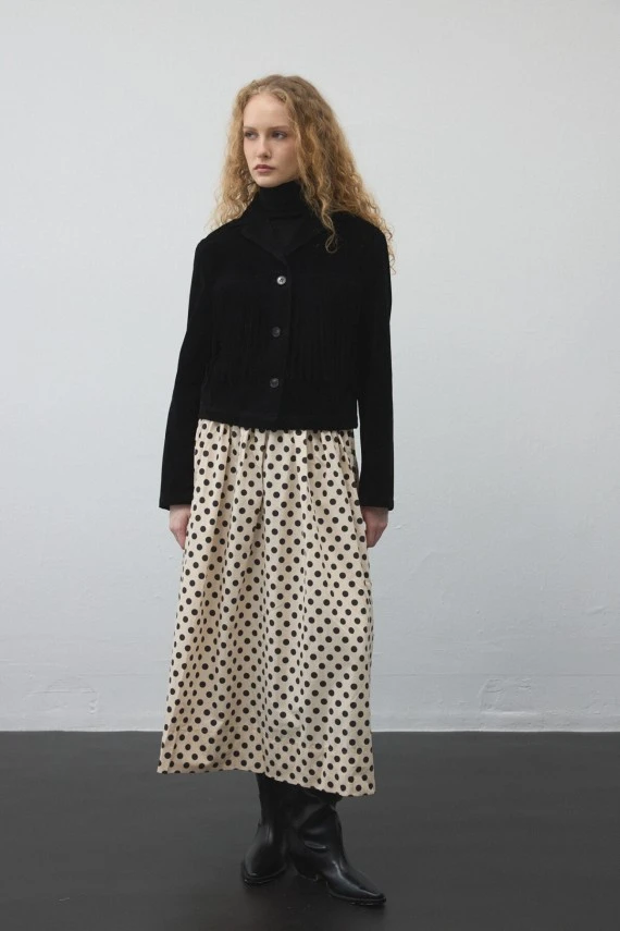 Poplin Polka Dot Skirt - 3