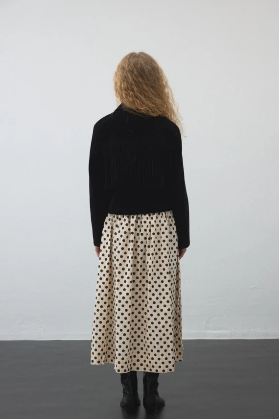 Poplin Polka Dot Skirt - 6
