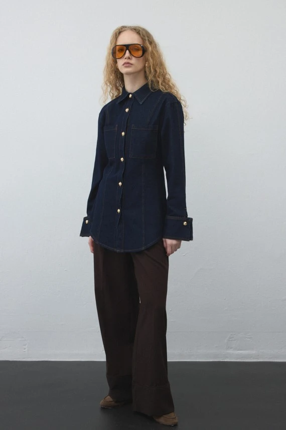 Denim Jacket with Stitch Detailing - 6