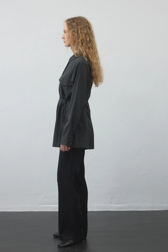 Charcoal Oversized Shirt - 4
