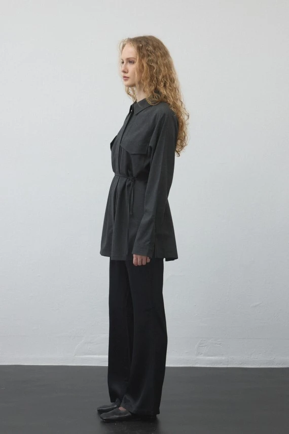 Charcoal Oversized Shirt - 5
