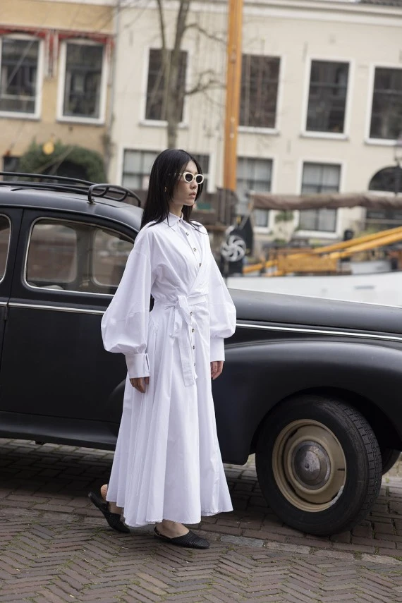 Limited Kruvaze Poplin Elbise - 2