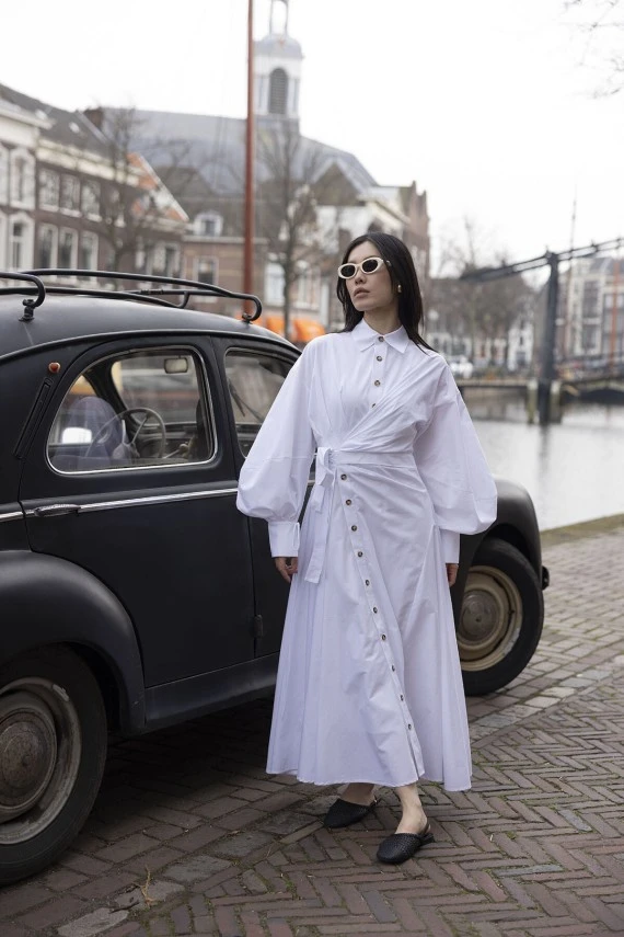 Limited Kruvaze Poplin Elbise - 1