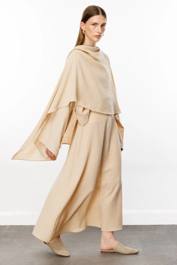 Bej Natura Kloş Etek - 2