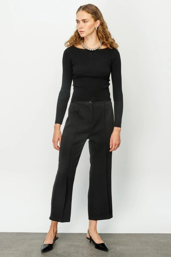 Black High Rise Flare Pant - 4