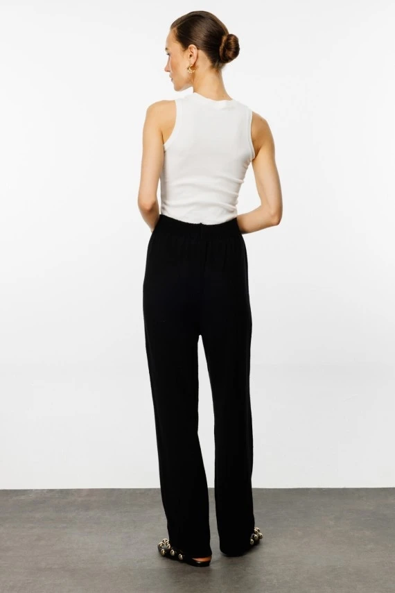 Black Knit Pants - 5