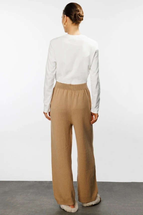 Camel Knit Pants - 5