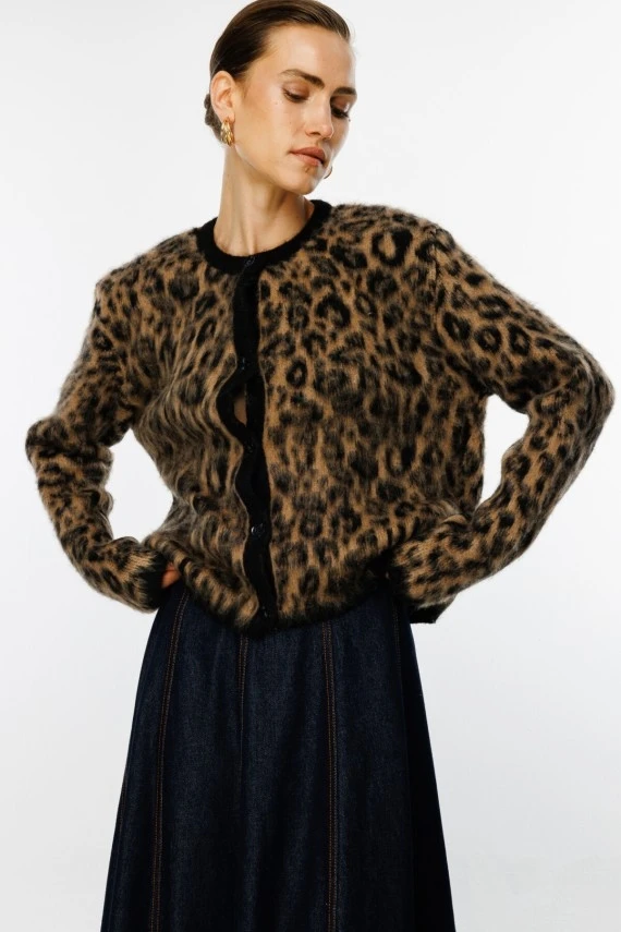 Leopard Print Cardigan - 2