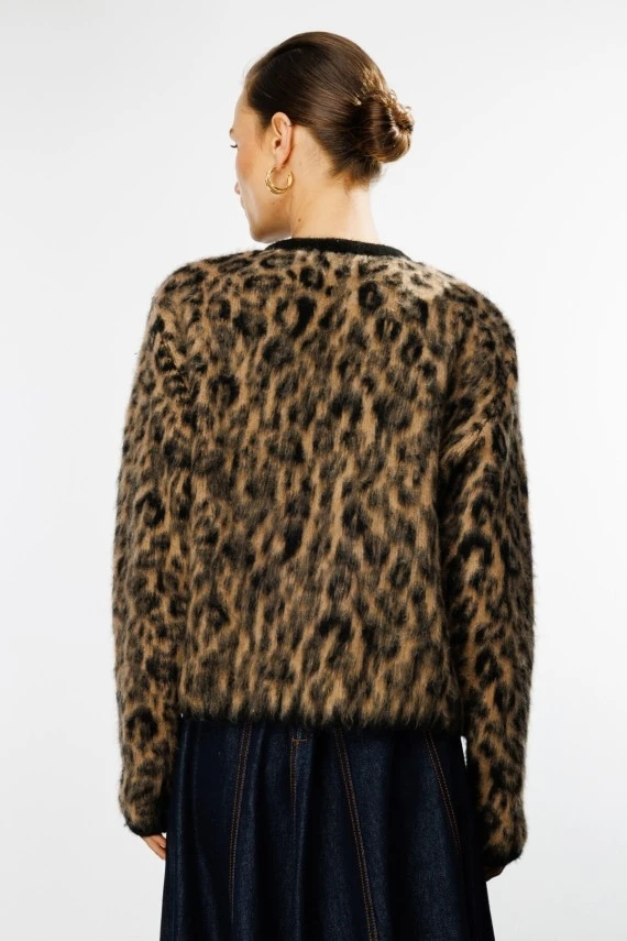 Leopard Print Cardigan - 5