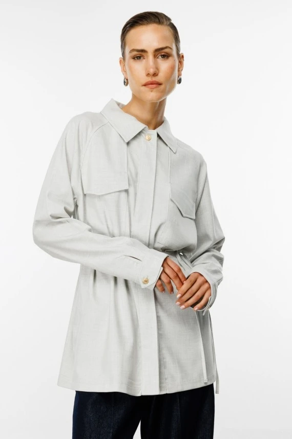 Light Grey Oversized Shirt - 2