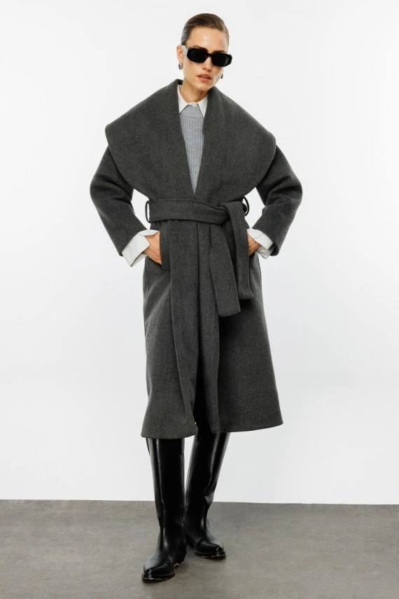 Limited Edition Tailored Coat in Dark Grey - 1