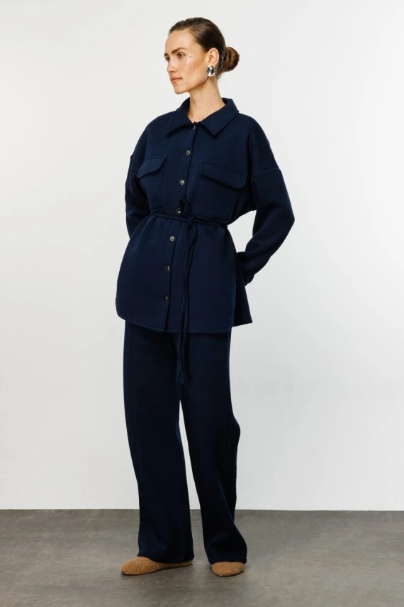 Navy Soft Basic Twinset - 2