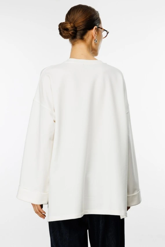 Off-White Slit Oversized Sweatshirt - 8