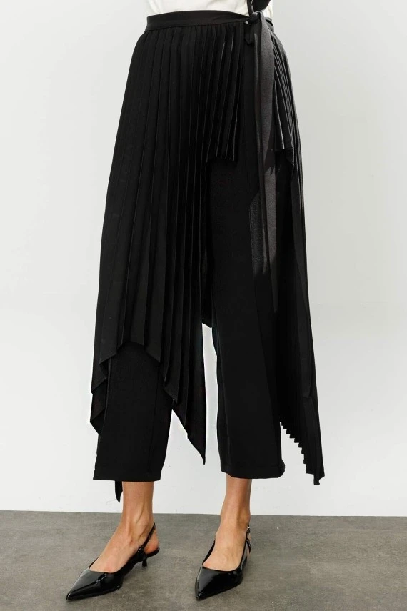 Pleated Asymmetrical Skirt - 7