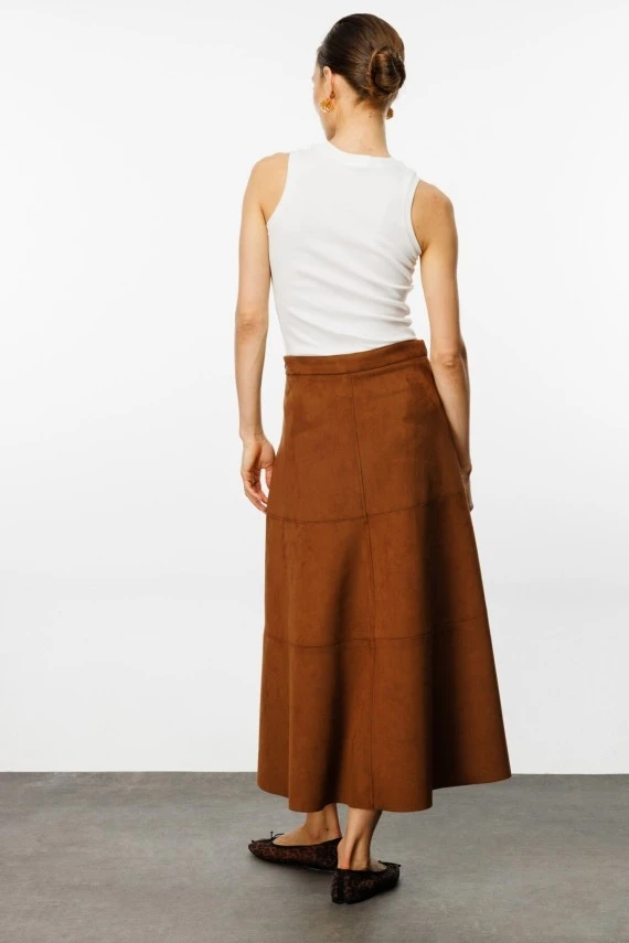 Suede-Look Skirt - 5