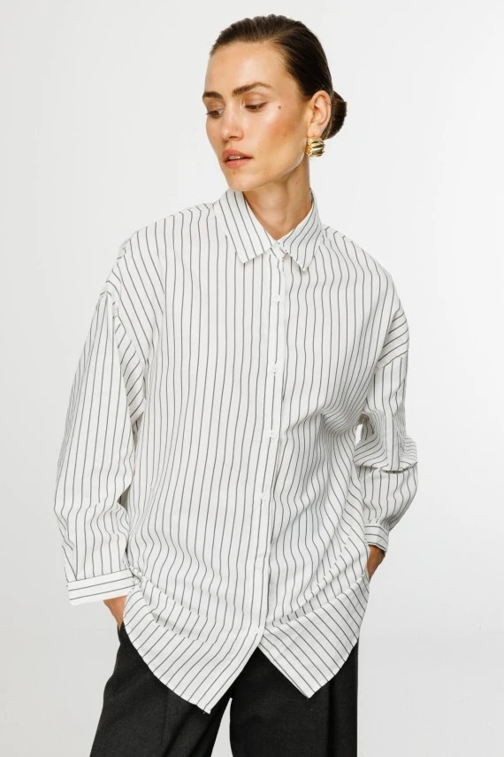 White Striped Shirt - 3